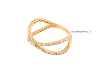 anillo oro 18k con piedra con circonita
