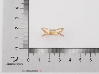 anillo oro 18k con piedra con circonita