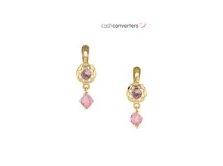 pendientes oro 18k con piedra con circonita