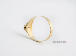 sello oro 18k con piedra con circonita