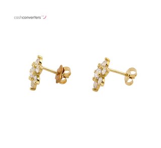 pendientes oro 18k con piedra