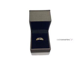 anillo oro 18k con piedra con circonita,zafiro