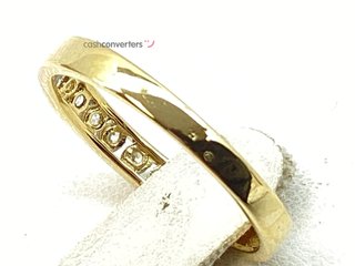 anillo oro 18k con piedra con circonita