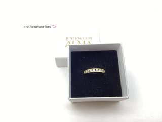 anillo oro 18k con piedra con circonita