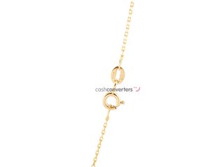 cadena oro 18k con piedra con circonita 23cm