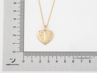 cadena oro 18k con piedra con circonita 23cm