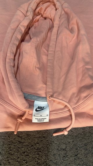 Felpa con Cappuccio Nike Rosa XL Originale