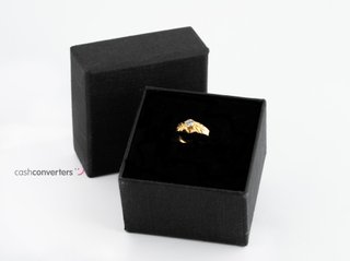 sello oro 18k con piedra con circonita