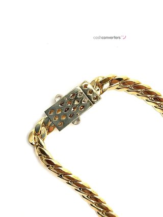 cadena oro 18k con circonita 21cm