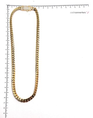 cadena oro 18k con circonita 21cm