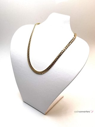 cadena oro 18k con circonita 21cm