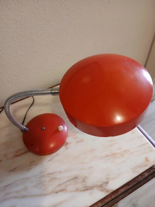Lámpara Escritorio Vintage Roja Flexo Retro 70/80