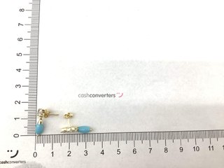 pendientes oro 18k con piedra con turquesa