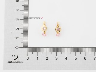 pendientes oro 18k con piedra con circonita