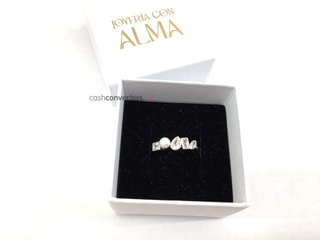 anillo plata 925mm con piedra con circonita