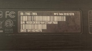 Portatile Acer Aspire E5-774G 17 pollici