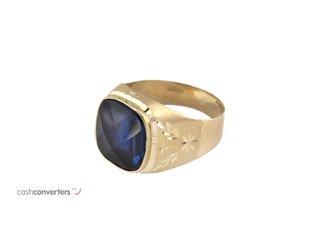 sello oro 18k con piedra con espinela