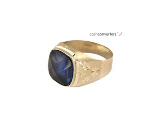sello oro 18k con piedra con espinela