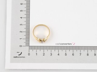 anillo oro 18k con piedra con circonita
