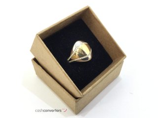 anillo oro 18k con piedra con circonita
