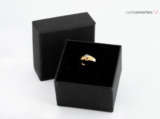 sello oro 18k con piedra con circonita