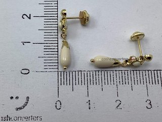 pendientes oro 18k con piedra