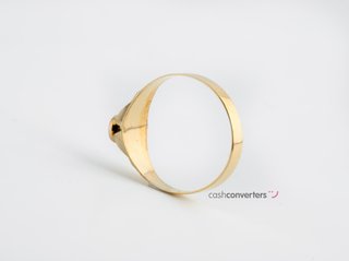 sello oro 18k con piedra con circonita