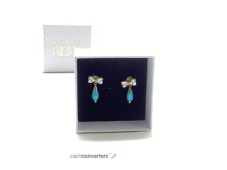 pendientes oro 18k con piedra con turquesa