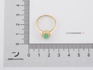 anillo oro 18k con piedra con circonita t. 16 (17,84 mm)