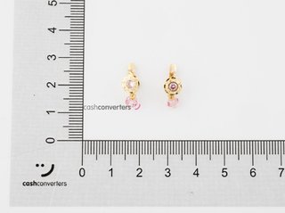 pendientes oro 18k con piedra con circonita