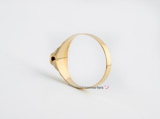 sello oro 18k con piedra con circonita