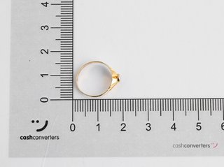 sello oro 18k con piedra con circonita