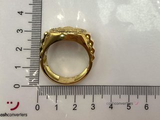 sello oro 18k con circonita