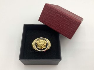 sello oro 18k con circonita