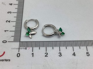 argollas plata 925mm con piedra con circonita
