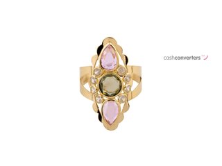 anillo oro 18k con piedra con circonita
