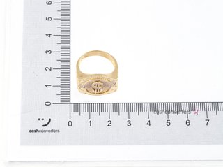 sello oro 18k con piedra con circonita t. 20 (19,1 mm)
