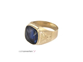 sello oro 18k con piedra con espinela
