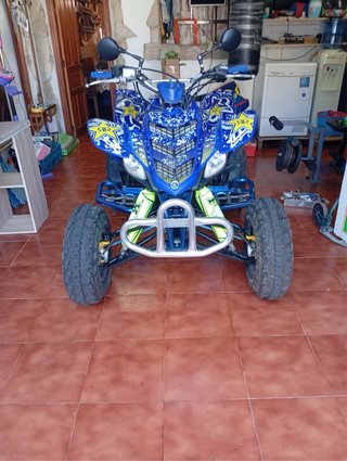 Quad Yamaha Raptor 660 Azul y Amarillo