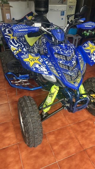 Quad Yamaha Raptor 660 Azul y Amarillo