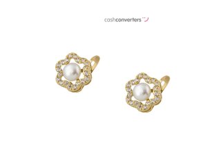 pendientes oro 18k con piedra con circonita