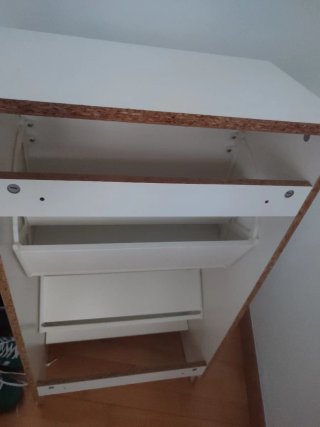 Mueble zapatero estrecho blanco