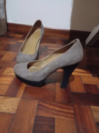 Zapatos de tacón y plataforma bicolor