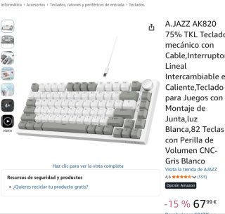 Teclado AJAZZ AK820 Mecánico RGB Wired