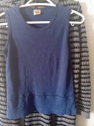 Camiseta sin mangas vintage Red Globe azul M
