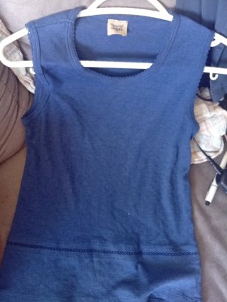 Camiseta sin mangas vintage Red Globe azul M