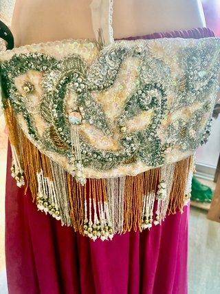 Conjunto Profesional Danza Vientre Blanco