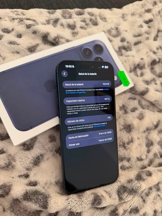 iPhone 17 Pro Max Azul 100% Batería