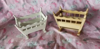 Mini Cuna madera para mini muñecas