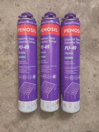 3 Latas Espuma Tejas PENOSIL PU-49 Gris